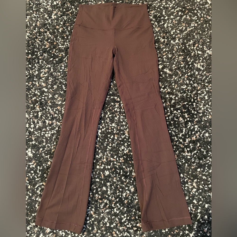 Lululemon High Rise Ribbed Mini Flares